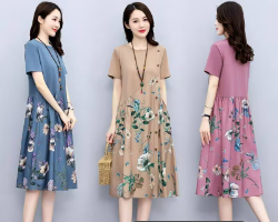 印花休閒洋裝
