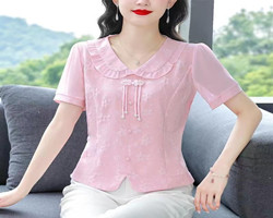 新中式提花襯衫