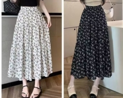 復古碎花半身裙