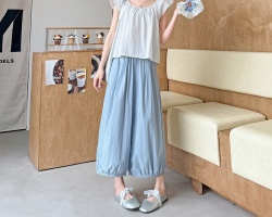 鏤空花邊九分褲