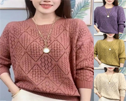 法式鏤空針織毛衣