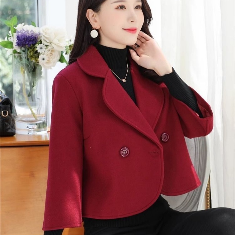 短款毛呢風衣